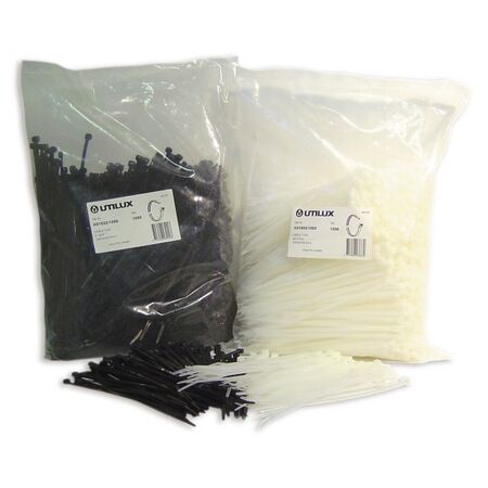 CABLE TIE NYLON BLACK UV 200mm x 4.8mm [100]