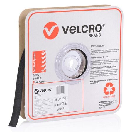 ONE-WRAP CONTINUOUS BLACK 19mm x 22.8m ROLL