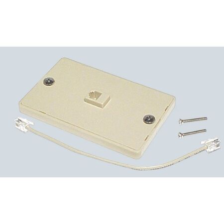 WALLPLATE SOCKET RJ12 6P4C WHITE
