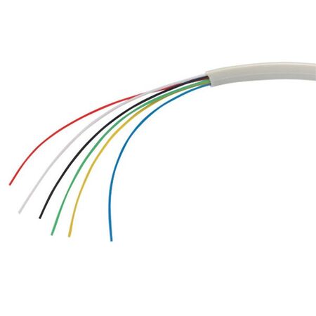 CABLE, FLAT MODULAR, IVORY 6-CORE, 100m