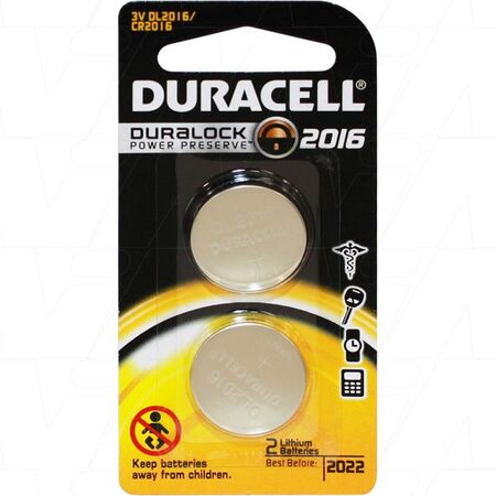 BATTERY, 3V LITHIUM 20mm DIA 1.6mm HIGH [2]