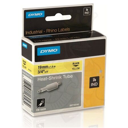 HEAT SHRINK TUBING, YELLOW 19mm x 1.5m