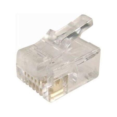 RJ MODULAR PLUG, 6P6C MULTISTRAND, [20] PACK