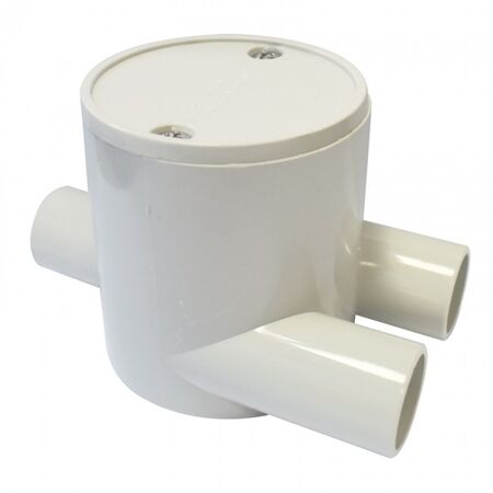 JUNCTION BOX PVC 20mm, 3 WAY TANGENTIAL Y DEEP GREY (10)