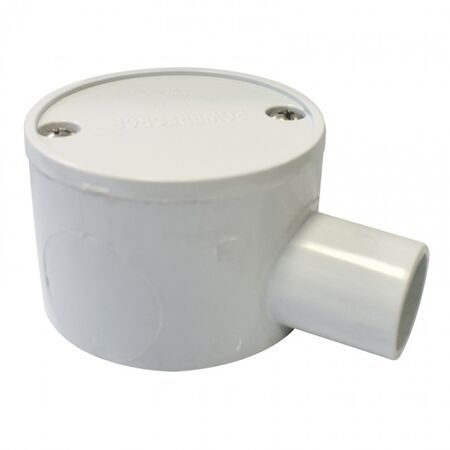 JUNCTION BOX PVC 20mm, 1 WAY SHALLOW GREY (10)