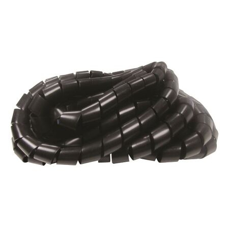 SPIRAL WRAPPING BLK 15mm x 5m ROLL 15-50mm WRAPPING RANGE