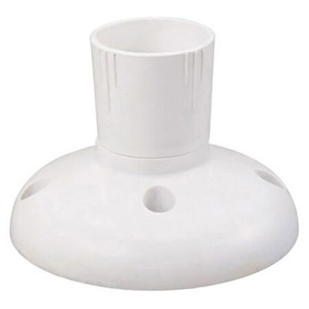 BATTEN LAMP HOLDER, WHITE LARGE BASE (8)