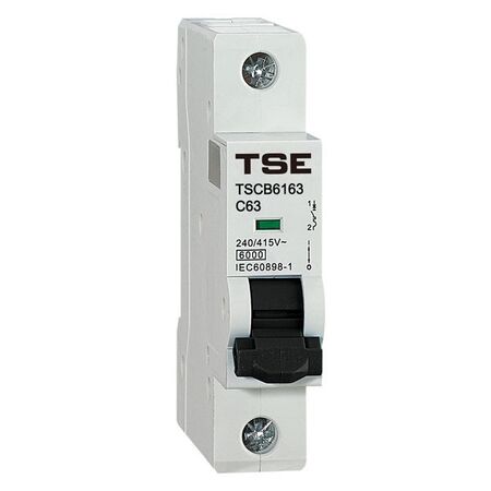 CIRCUIT BREAKER, MINIATURE,MCB 1 POLE 6kA 50A DIN MOUNT (12)