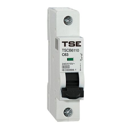 CIRCUIT BREAKER, MINIATURE 6KA 1 POLE, 10A, DIN MOUNTED (12)