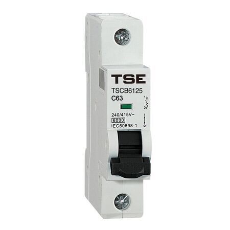 CIRCUIT BREAKER, MINIATURE 6KA 1 POLE, 25A, DIN MOUNTED (12)