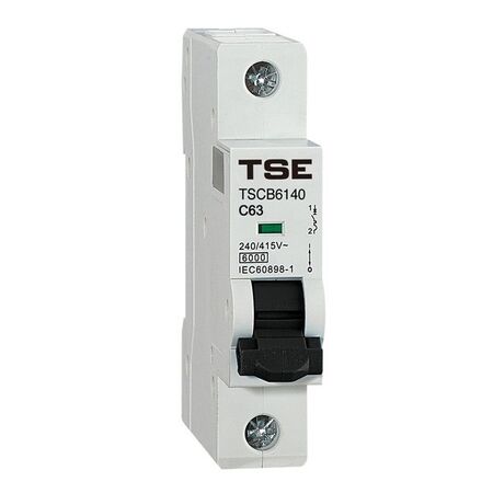CIRCUIT BREAKER, MINIATURE 6KA 1 POLE, 40A, DIN MOUNTED (12)
