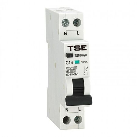 RESIDUAL CURRENT BREAKER, RCBO 1 POLE, 6KA, 20A, DIN, A TYPE