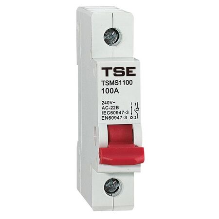 MAIN SWITCH, MINIATURE 1 POLE 100A DIN MOUNT (12)
