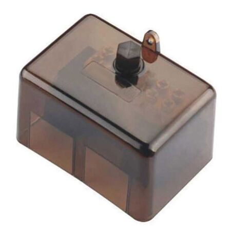 NEUTRAL LINK 7 HOLE BLACK WITH COVER, 100A/500V (20)