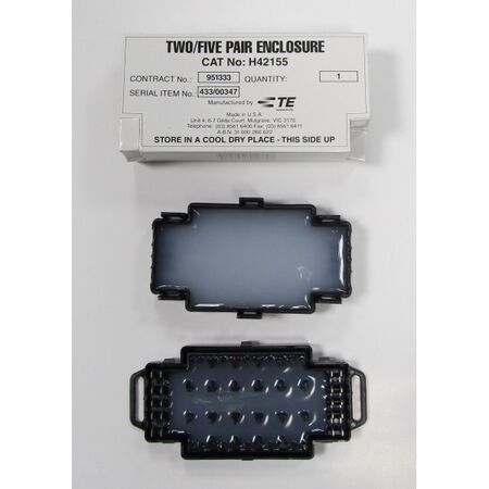 ENCLOSURE, GREASE FILLED, 2/5 PAIR, WITH TELSTRA LOGO