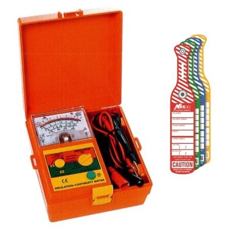 INSULATION TESTER ANALOGUE WITH BONUS 1 x TACLR TAG PACK