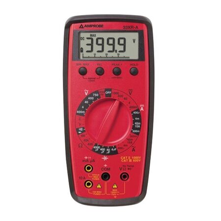 DMM, 750/1000V AC/DC 10A AC/DC TEMP, CAPAC, M/GRIP