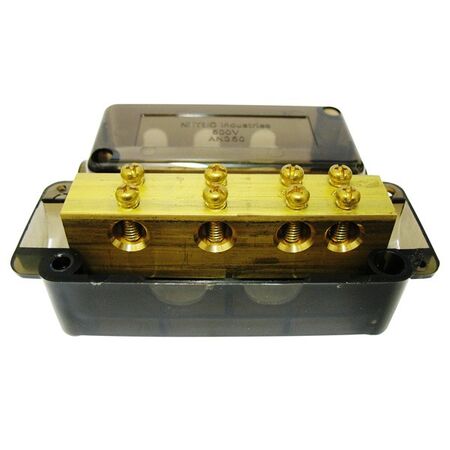 COVERED NEUTRAL LINK 4 x 50mm2, BLACK