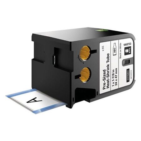 HEAT SHRINK TUBES PRE-SIZED BLACK ON WHITE 24 x 47mm [60]