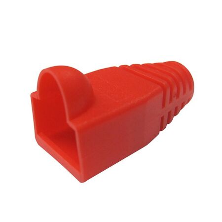 STRAIN RELIEF BOOT, RJ45 RED, [20] PACK