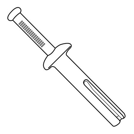 METAL PIN ANCHOR, 5 x 25mm MAX FIXTURE THICK 3mm [100]