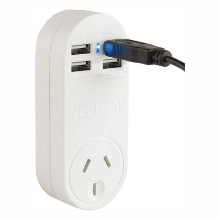 PLUG-IN ADAPTOR WITH USB OUTLETS
