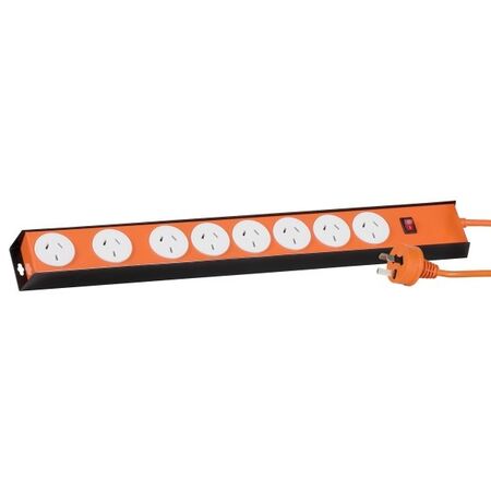 POWERBOARD 8 WAY METAL SURGE SPACED SOCKET