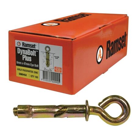 SLEEVE ANCHOR EYEBOLT 8 x 31mm (100)