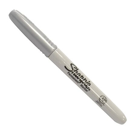 SHARPIE FINE POINT MARKER 1mm TIP, METAL SILVER