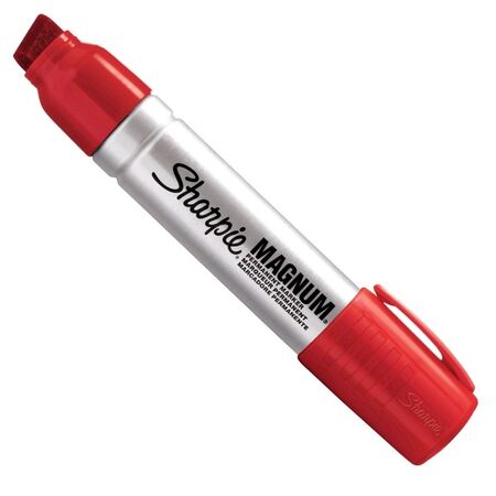 SHARPIE PRO MAGNUM MARKER RED, 15mm CHISEL TIP (12)