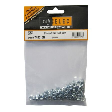 NUTS HEX HALF HEAD 3/16 [100]