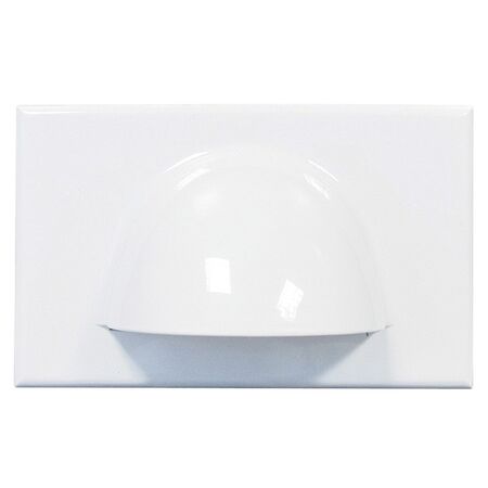 WALL PLATE, BULL NOSE, WHITE