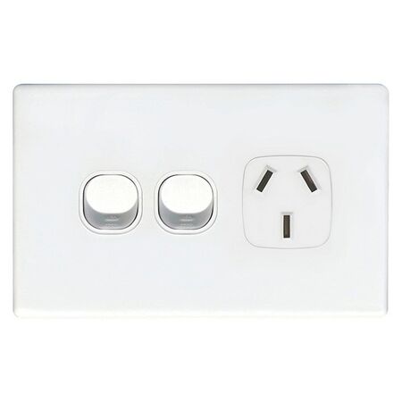 POWER POINT, SINGLE, 10A WITH EXTRA 16A SWITCH