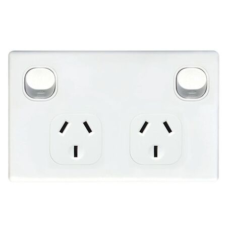 POWER POINT, DOUBLE, 10A DOUBLE POLE, A SERIES