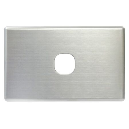 SWITCH COVER PLATE, 1 GANG BRUSHED SSTEEL, SUITS S SERIES