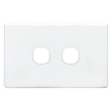 SWITCH PLATE ONLY, NO MECHS 2 GANG WITH COVER