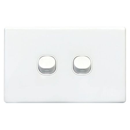 SWITCH PLATE ONLY, NO MECHS 2 GANG W/COVER, S SERIES