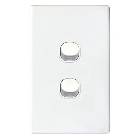 SWITCH, SLIM, VERTICAL, 2 GANG 16A, TWO WAY
