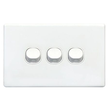 SWITCH PLATE ONLY, NO MECHS 3 GANG W/COVER, S SERIES