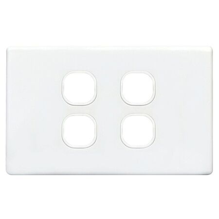 SWITCH PLATE ONLY, NO MECHS 4 GANG WITH COVER