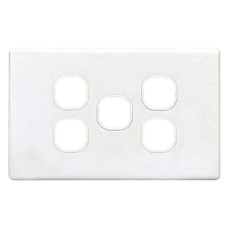 SWITCH PLATE ONLY, NO MECHS 5 GANG WITH COVER