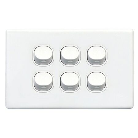 SWITCH, 16A, TWO WAY, 6 GANG