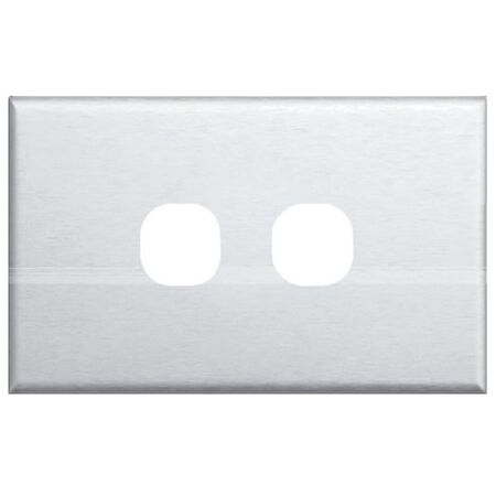 SWITCH COVER PLATE 2 GANG STAINLESS STEEL