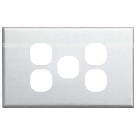 SWITCH COVER PLATE 5 GANG STAINLESS STEEL