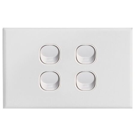 SWITCH, SLIM,HORIZONTAL,4 GANG 16A, TWO WAY