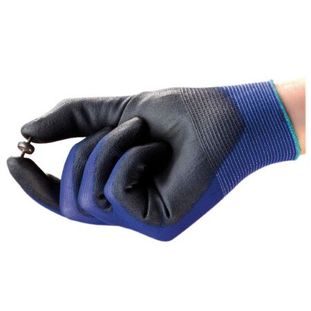 GLOVE HYFLEX LITE NYLON LINER POLY PALM COAT - SIZE 8