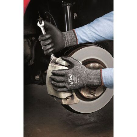 GLOVE HYFLEX GREY,FOAM NITRILE PALM, GENERAL PURPOSE-SIZE 9