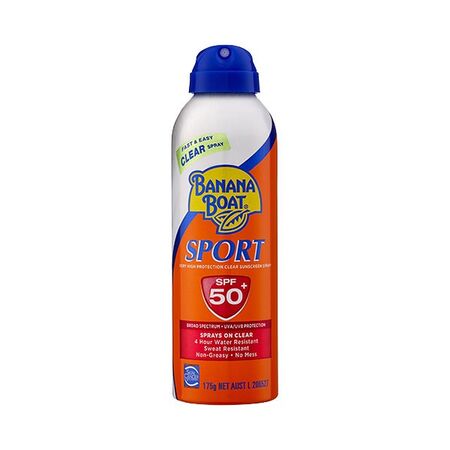 SUNSCREEN, BANANA BOAT SPORTS 175gm, SPF 50+,AEROSOL SPRAY