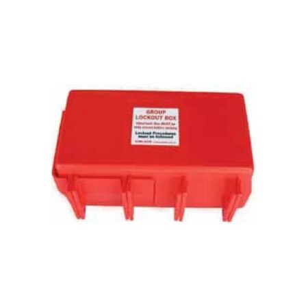 GROUP LOCK BOX, RED W/RED LID 16 LOCK POSITIONS