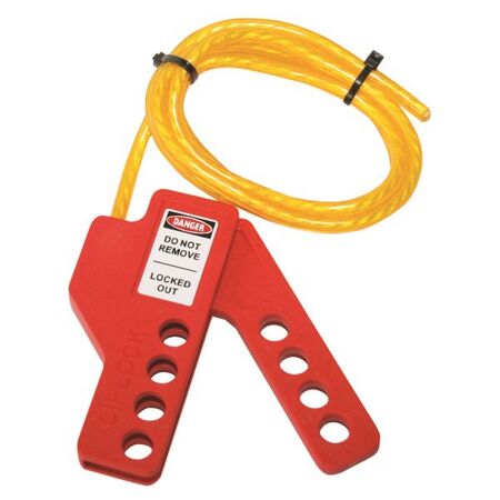 MULTIFUNCTION LOCKOUT CABLE 1m PLASTIC CABLE, HANG PACK